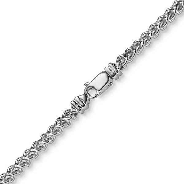 3.5mm Franco Armband aus 585 Weißgold 19cm