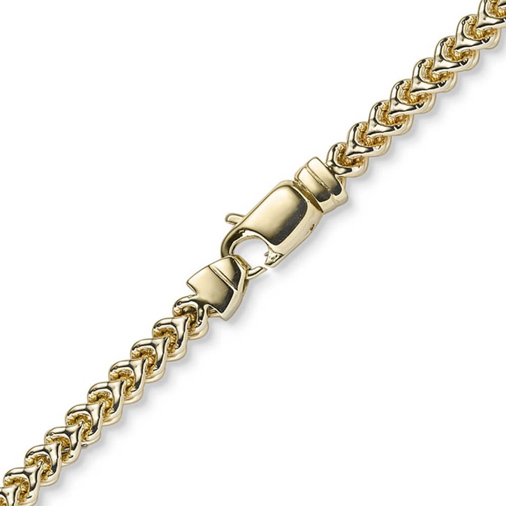 4.5mm Franco Kette aus 750 Gelbgold 55cm