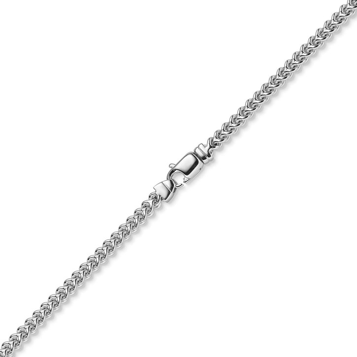 4.5mm Franco Kette aus 750 Weißgold 50cm