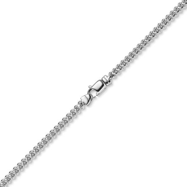 4.5mm Franco Kette aus 750 Weißgold 50cm