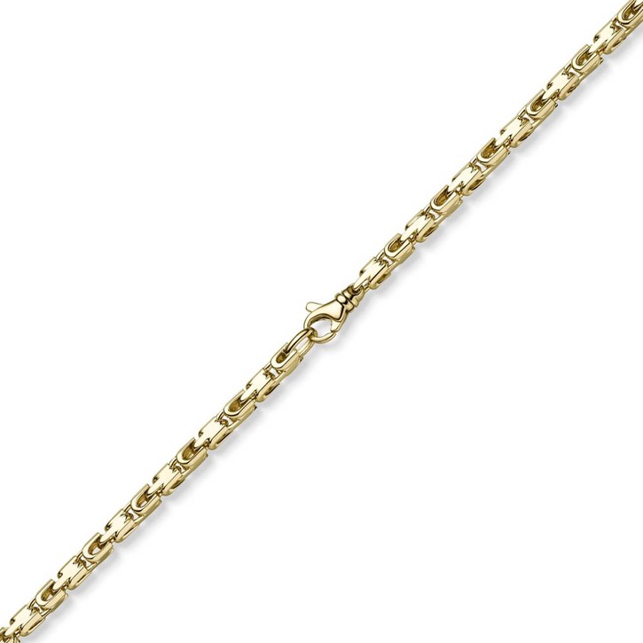 4.5mm Herren Armband aus 585 Gelbgold 21cm