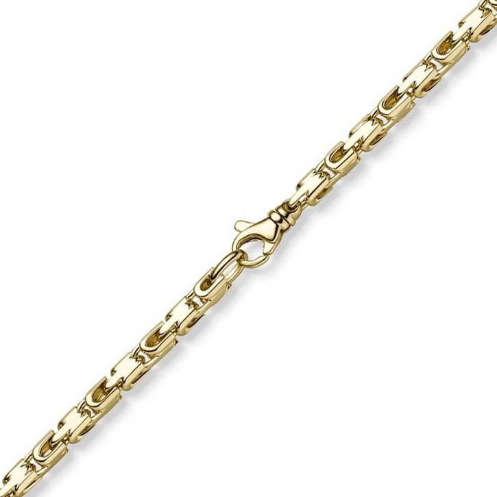 4.5mm Herren Armband aus 585 Gelbgold 21cm