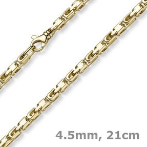 4,5mm Herren Armband Armschmuck Armkette aus 585 Gold Gelbgold 21cm 4,5mm Herren Armband Armschmuck Armkette aus 585 Gold Gelbgold 21cm
