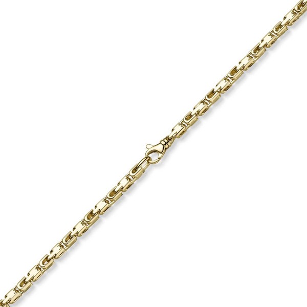 4.5mm Herren Halskette aus 585 Gelbgold 65cm