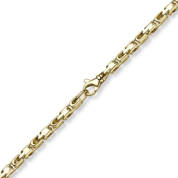 4.5mm Herren Halskette aus 585 Gelbgold 65cm
