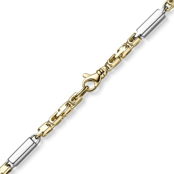 4.5mm Monte Carlo Armband aus 585 Gold bicolor 21cm