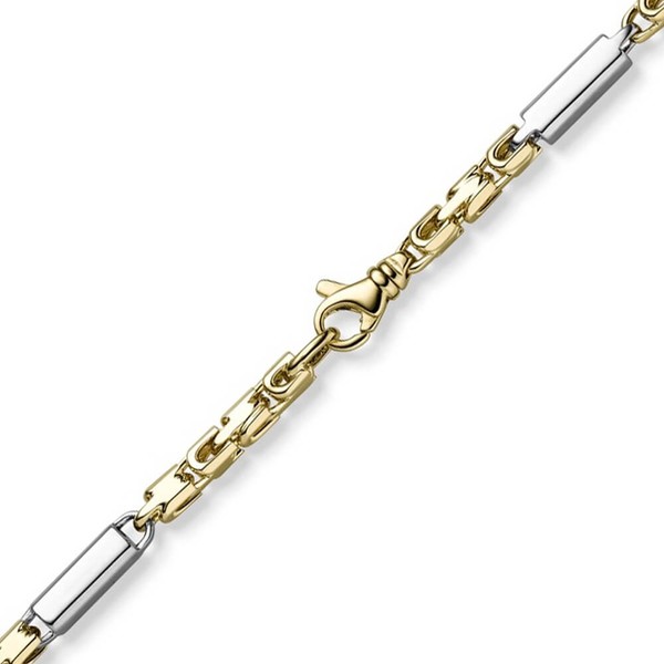 4.5mm Monte Carlo Armband aus 585 Gold bicolor 21cm