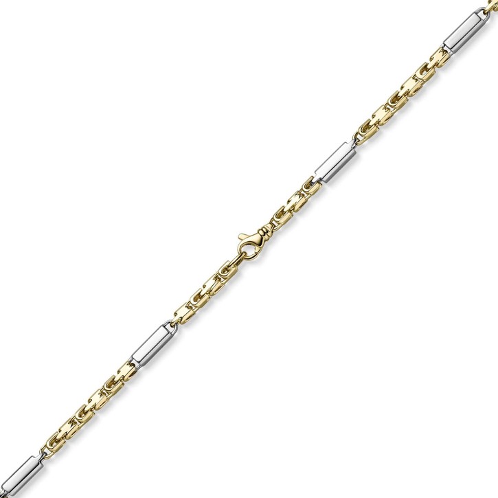 4.5mm Monte Carlo Kette aus 585 Gold bicolor 65cm