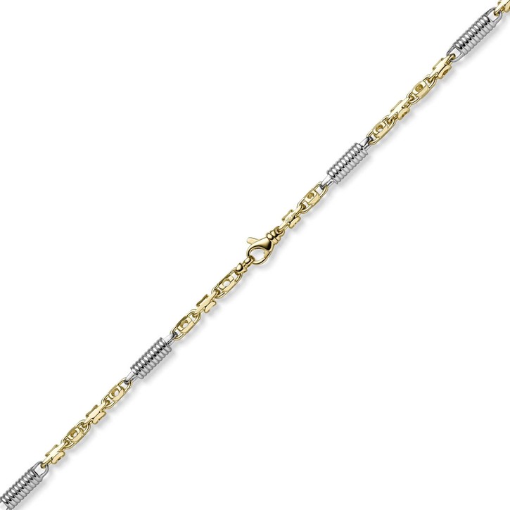 5.5mm Monte Carlo Armband aus 585 Gold bicolor 21cm