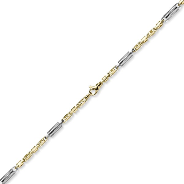 5.5mm Monte Carlo Kette aus 585 Gold bicolor 65cm