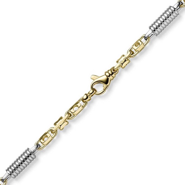 5.5mm Monte Carlo Kette aus 585 Gold bicolor 65cm