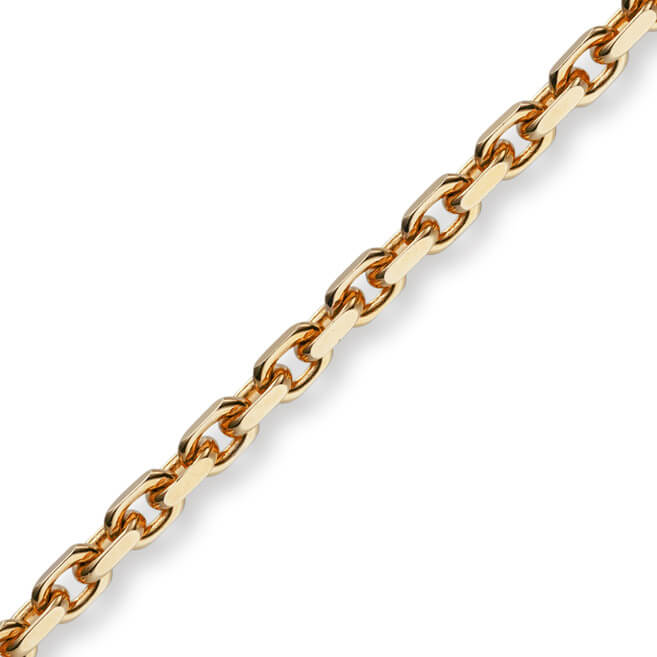 4mm Ankerkette aus 585 Rotgold 50cm