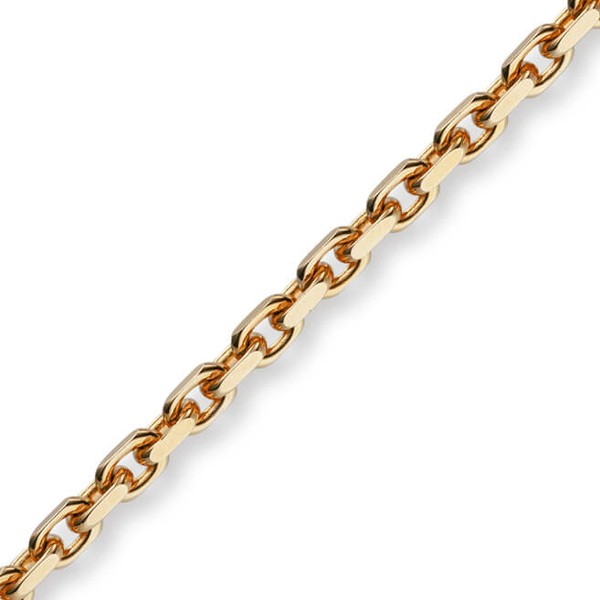 4mm Ankerkette aus 750 Rotgold 50cm