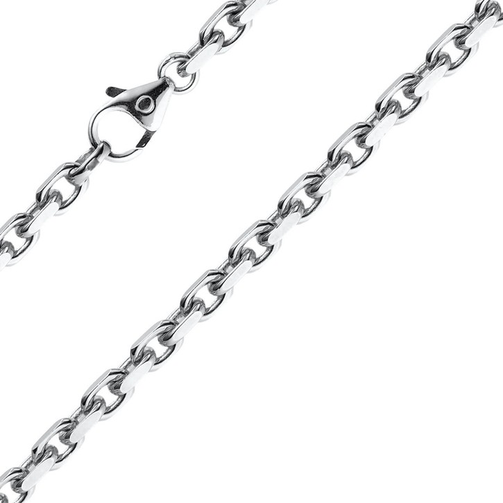 4mm Ankerkette aus 585 Weißgold 19cm