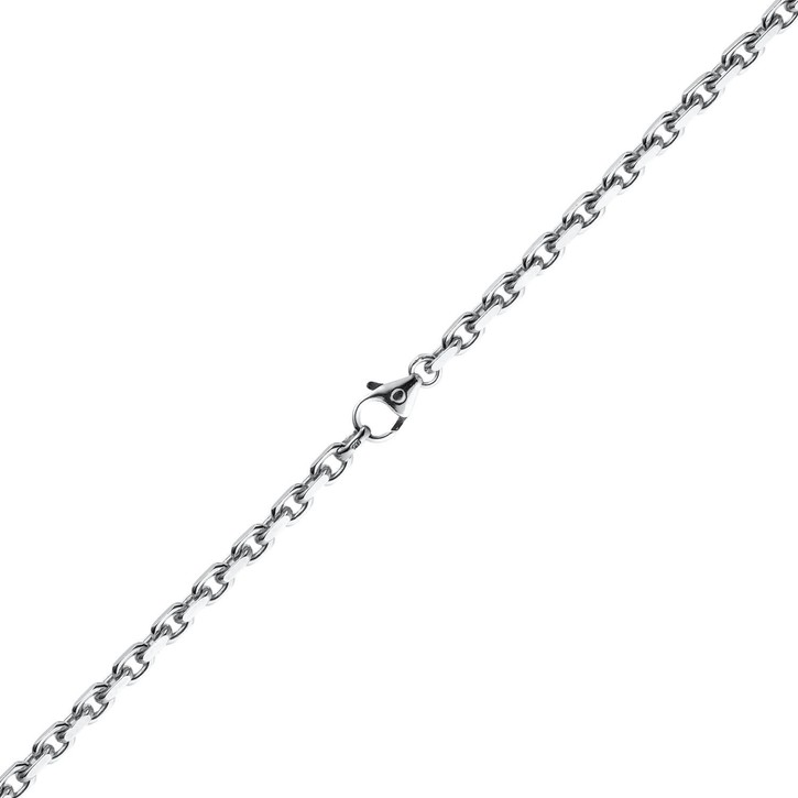 4mm Ankerkette aus 585 Weißgold 19cm