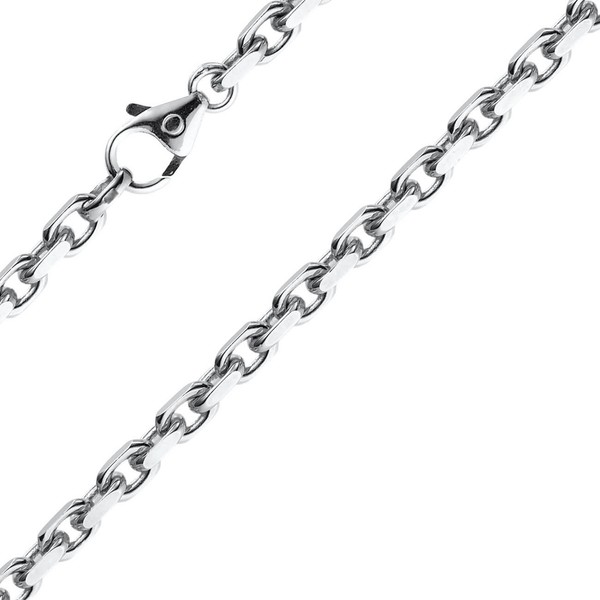 4mm Ankerkette aus 585 Weißgold 19cm