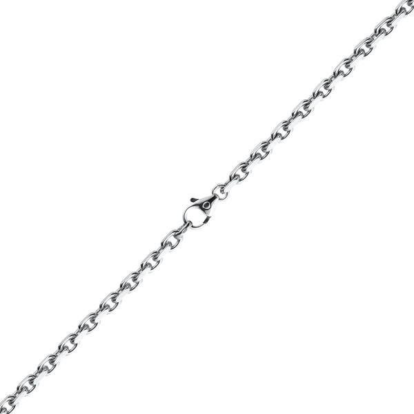4mm Ankerkette aus 585 Weißgold 19cm