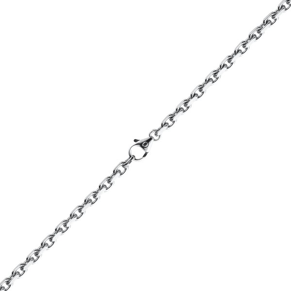 4mm Ankerkette aus 585 Weißgold 19cm