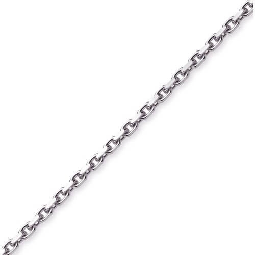 4mm Ankerkette aus 585 Weißgold 19cm