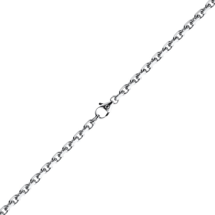 4mm Ankerkette aus 585 Weißgold 60cm