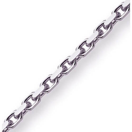 4mm Ankerkette aus 585 Weißgold 60cm