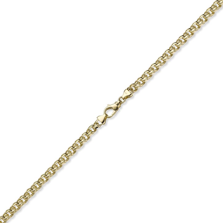 7mm Garibaldi Armband aus 585 Gelbgold 21cm