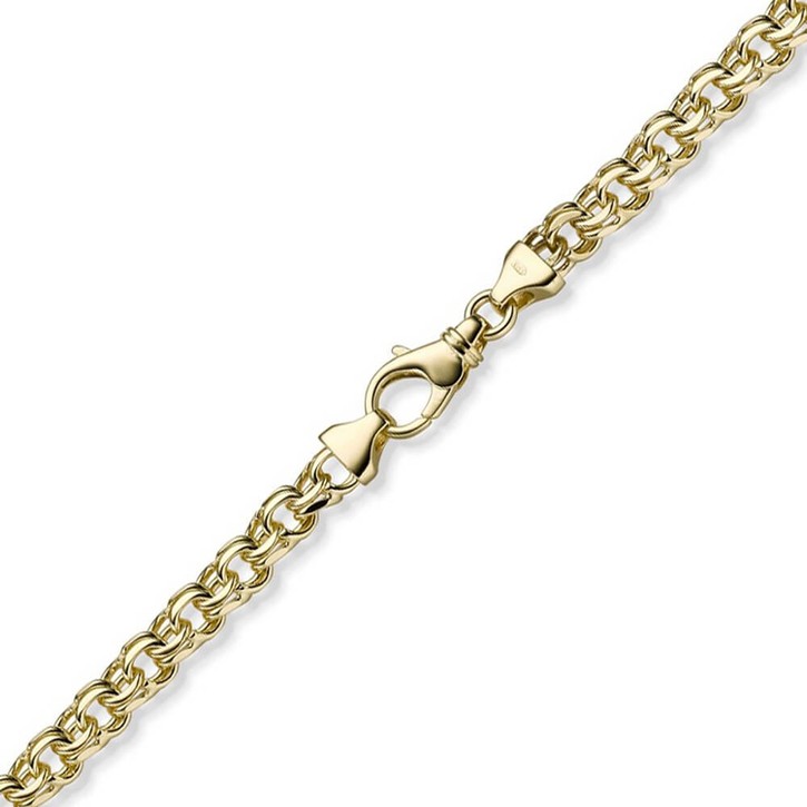 7mm Garibaldi Kette aus 585 Gelbgold 50cm