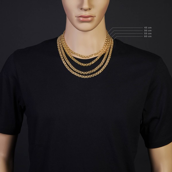 7mm Garibaldi Kette aus 585 Gelbgold 50cm