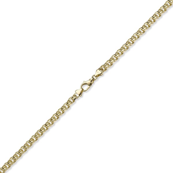 7mm Garibaldi Kette aus 585 Gelbgold 50cm