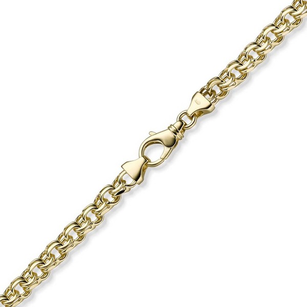 7mm Garibaldi Kette aus 585 Gelbgold 50cm