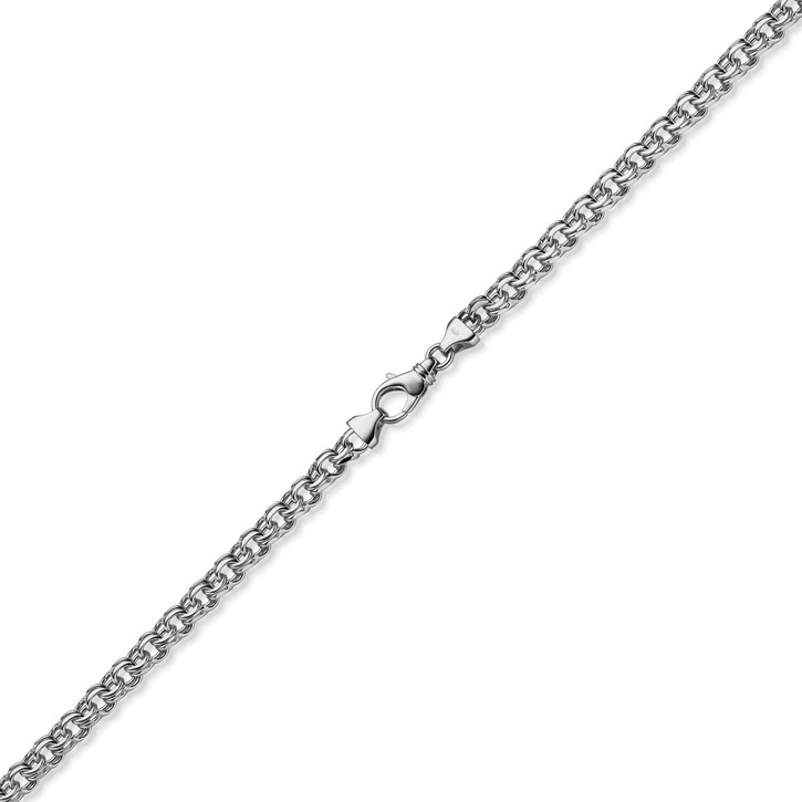 7mm Garibaldi Armband aus 585 Weißgold 21cm