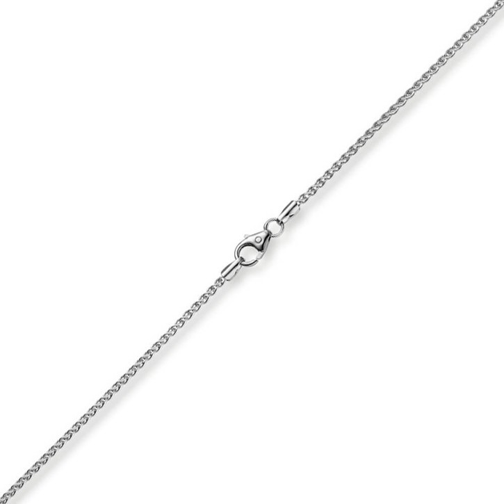 1.5mm Zopfkette aus 750 Weißgold 38cm