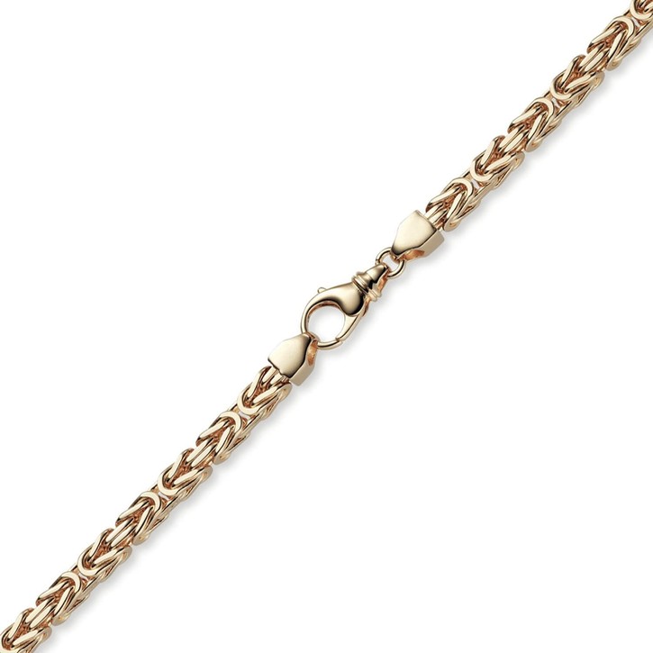 6mm Armband Königskette aus 750 Rotgold 22cm