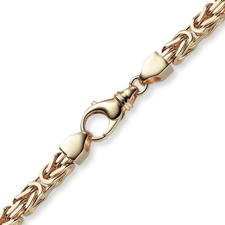 6mm Armband Königskette aus 750 Rotgold 22cm