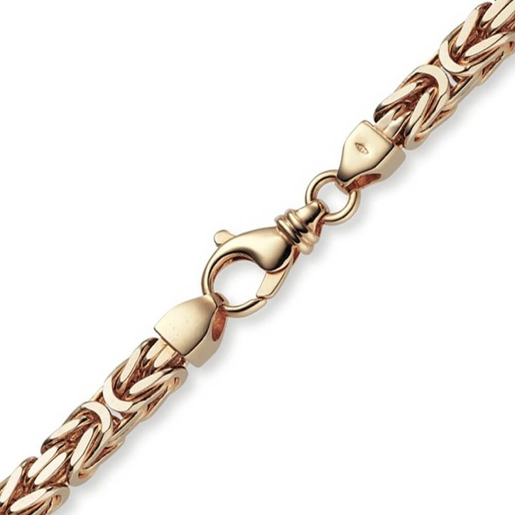 7mm Armband Königskette aus 750 Rotgold 22cm