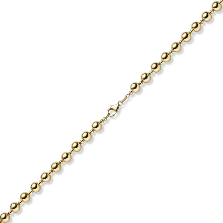 8mm Kugelkette aus 585 Gelbgold 50cm