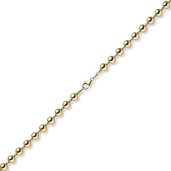 8mm Kugelkette aus 585 Gelbgold 50cm