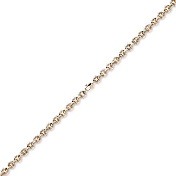7mm Rundankerkette aus 585 Gold Rotgold 45cm