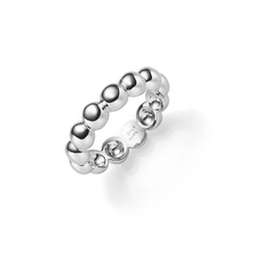Ring Damenring Halbkugel aus 585 Gold Weißgold Fingerring 5mm breit