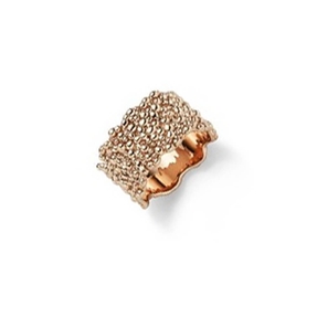 Breiter Ring Damenring aus 585 Gold Rotgold Fingerring gewellt 11mm breit Breiter Ring Damenring aus 585 Gold Rotgold Fingerring gewellt 11mm breit