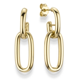 Paar Paperclip Creolen Ohrhänger Hängerstecker 30x11,5mm aus 585 Gold Gelbgold Paar Paperclip Creolen Ohrhänger Hängerstecker 30x11,5mm aus 585 Gold Gelbgold
