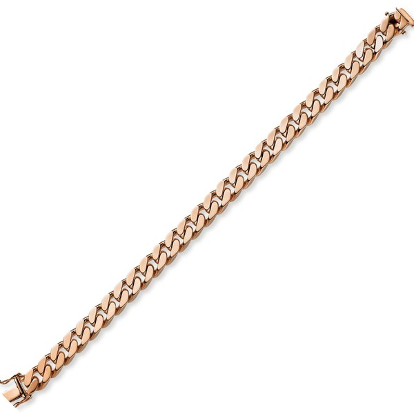 8mm Panzerarmband aus 585 Rotgold 21cm