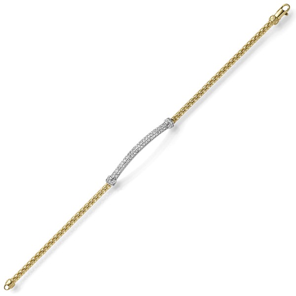 Armband aus 585 Gold gelb weiß mit 77 Brillanten 0.80ct TW-SI