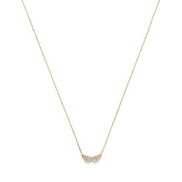 Collier Flügel 585 Gelbgold 42 Brillanten 0.21ct TW-SI