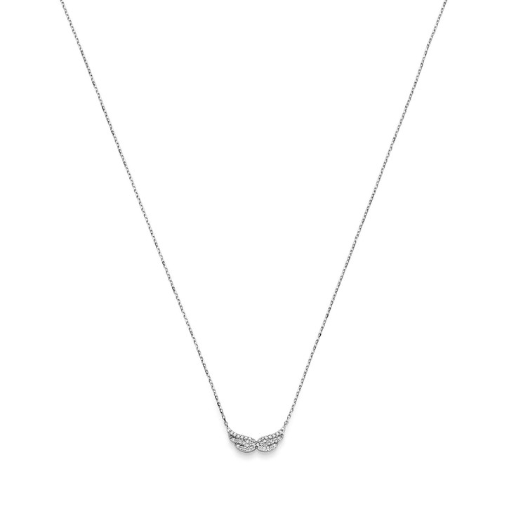 Collier Flügel 585 Weißgold 42 Brillanten 0.21ct TW-SI