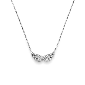 Collier Flügel aus 585 Gold Weißgold mit 42 Diamanten 0.21ct TW-SI 42-45cm Collier Flügel aus 585 Gold Weißgold mit 42 Diamanten 0.21ct TW-SI 42-45cm