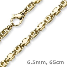6,5mm Monte Carlo Kette Halskette aus 585 Gold Gelbgold massiv 65cm 6,5mm Monte Carlo Kette Halskette aus 585 Gold Gelbgold massiv 65cm