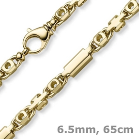 6,5mm Halskette Monte Carlo Kette aus 585 Gold Gelbgold massiv 65cm
