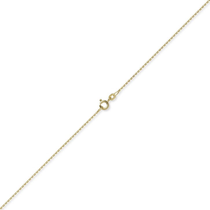 1.2mm Ankerkette diamantiert aus 585 Gelbgold 60cm