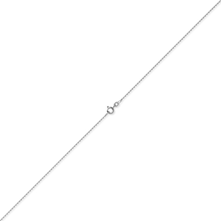 1.2mm Ankerkette diamantiert aus 585 Weißgold 45cm